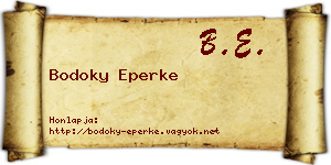Bodoky Eperke névjegykártya